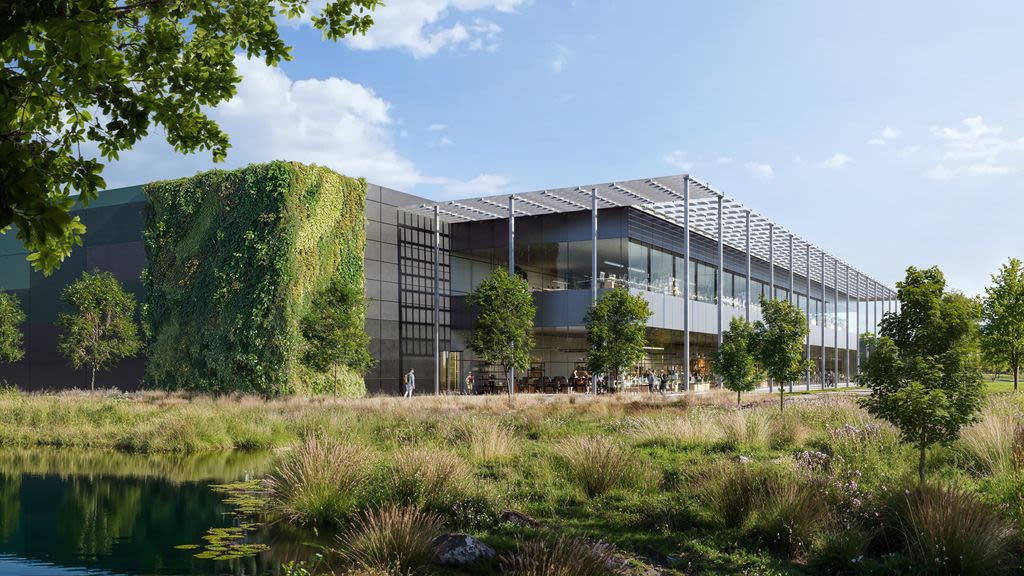 CGI of Equinix's planned 'Hertfordshire Campus'