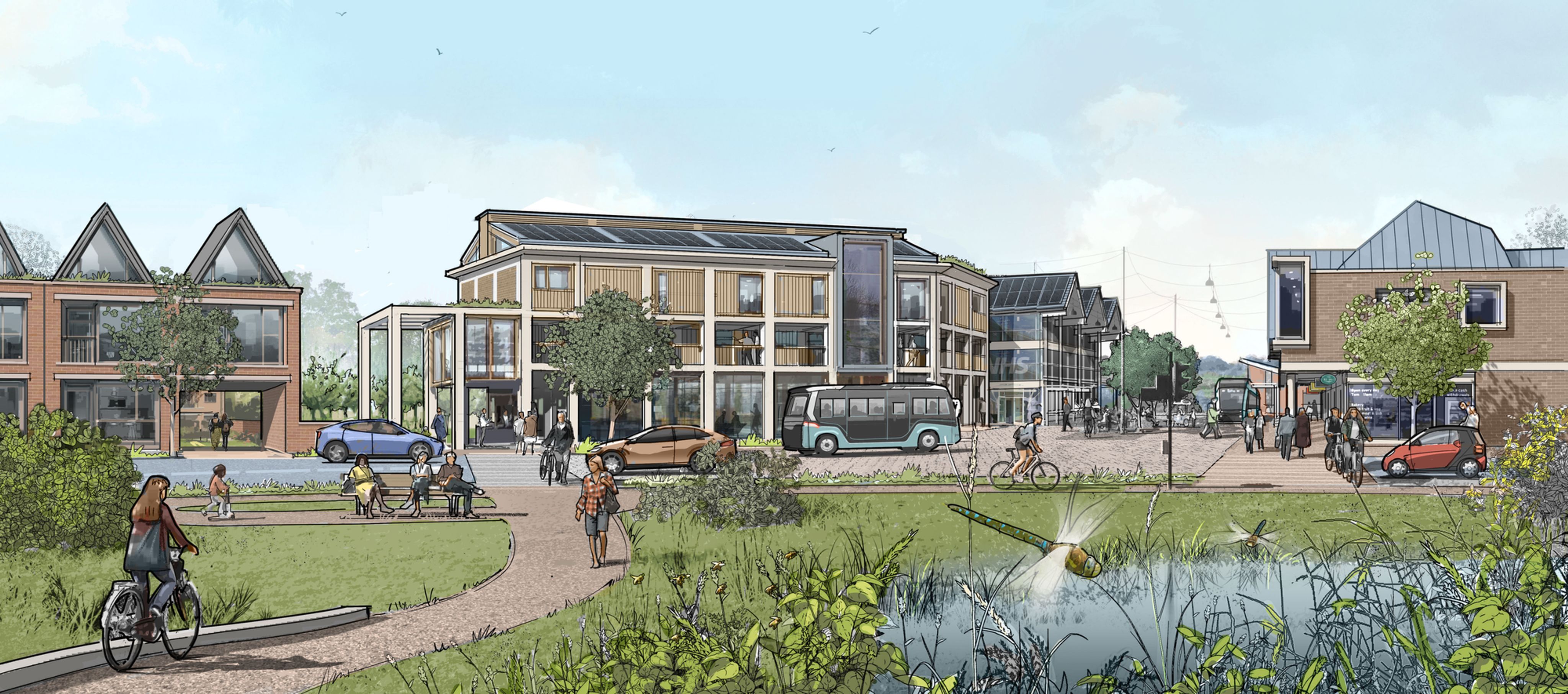 Artist's impression of Hemel Garden Communities